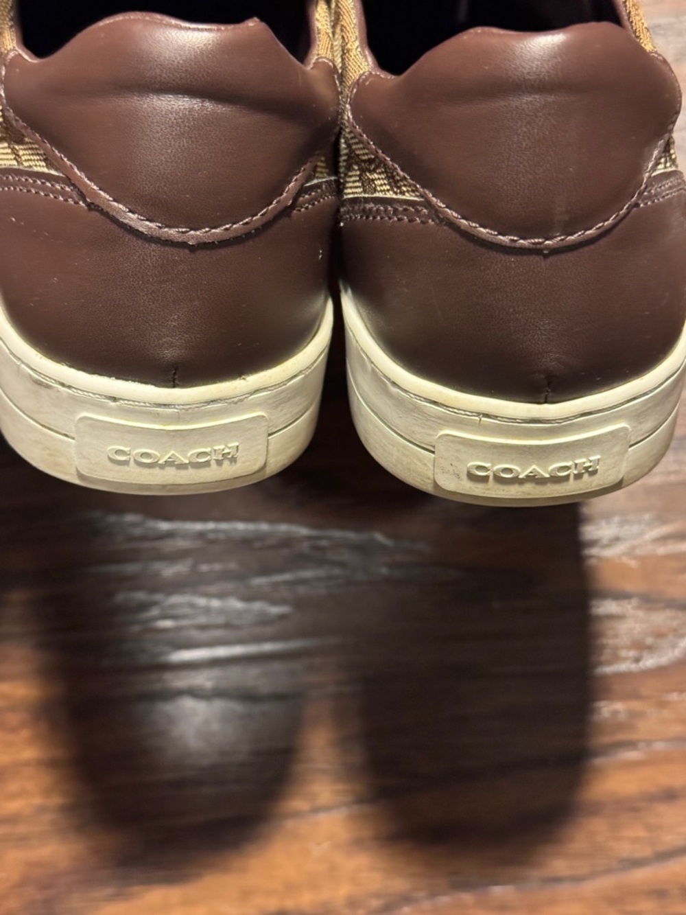 Coach Brown Signature Monogram Low-Top Sneakers, Sz 8.5 - Picture 12 of 14